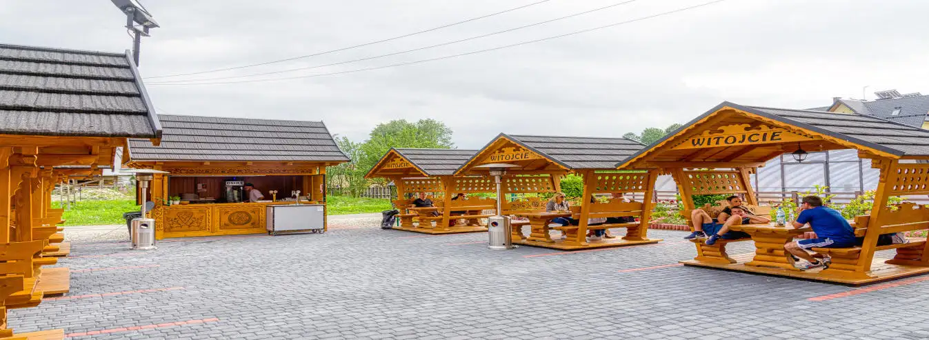 Viešbutis Białka Tatrzańska Tatry Poilsis kalnuose Lenkija - medinių pavėsinių zona